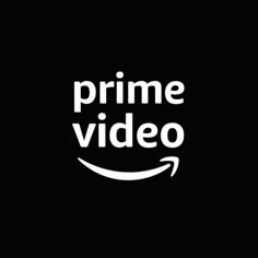 the amazon prime video logo is shown in white on a black background with words reading,'prime video '