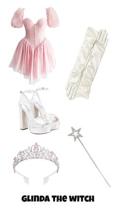 a bunch of different items that are in the shape of a princess's dress