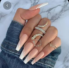 White Tip Acrylic Nails, White Tip Nails, Smink Inspiration, French Tip Acrylic Nails