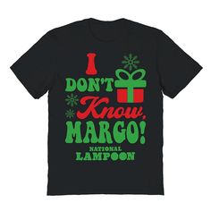 It's a beaut is what they'll say about this Men's I Dont Know Margo National Lampoon's Christmas Vacation Graphic Tee. FEATURES Crewneck Official National Lampoon's Christmas Vacation Merchandise. Licensed by Blended. Short sleeveFABRIC & CARE Cotton Machine wash Imported Color: Black. Gender: male. Age Group: adult. Vacation Graphic, National Lampoon's Christmas Vacation, National Lampoons Christmas, Lampoons Christmas, National Lampoons Christmas Vacation, Lampoon's Christmas Vacation, National Lampoons, I Dont Know, Christmas Vacation