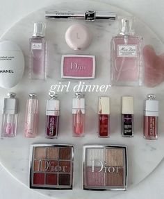 Girl Essentials Aesthetic, Girl Essentials, Dior Girl, Dior Lip Glow, Makeup Bag Essentials, Dior Makeup, Fancy Makeup, Makeup Eye Looks, Luxury Makeup