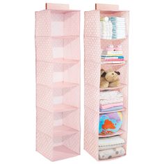 PRICES MAY VARY. INSTANT ORGANIZATION: Add convenient custom storage to any closet with this over rod accessory organizer; All of your children's accessories, linens, clothing, and toys stay neat and organized; 6 open compartment shelves sort and store shirts, pants, dresses, shoes, sandals, socks, hats, bows, toys, diapers, accessories, and more; Collapsible design lets you fold and put away when this organizer isn't being used; Set of 2 STYLISH STORAGE: Use this hanging organizer for extra cha Cube Furniture, Baby Nursery Storage, Storage Unit Organization, Closet Clutter, Closet Rods, Compartment Organizer, Cube Storage Bins, Hanging Closet Organizer, Nursery Closet