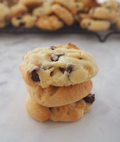 three cookies stacked on top of each other