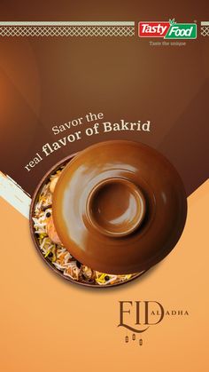 an advertisement for savor the flavor of bakri, which is made with chocolate