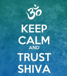 a poster with the words keep calm and trust shva on it in white letters