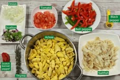 the ingredients for this pasta dish are shown