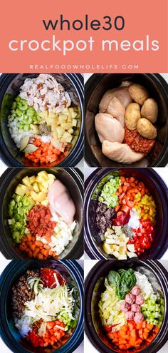 the whole 30 crockpot meals are ready to be eaten