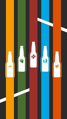 an image of beer bottles with different colors