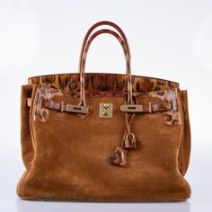 Hermes Birkin 35 Fauve Grizzly Suede & Capucine Evercolor Permabrass Hardware – JaneFinds Luxury Hand Painted Brown Bags, Vintage Hermes Crossbody Bag, Luxury Leopard Print Bags For Formal Events, Investment Bags, Hermes Birkin 35, Handbag Organization, Vintage Hermes, Pretty Bags, Mode Inspo