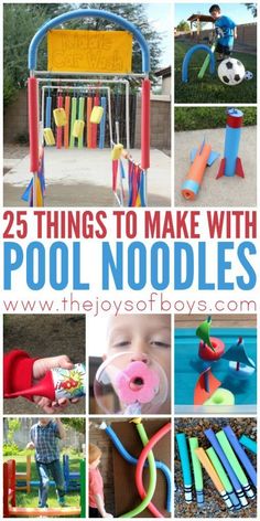 the 25 things to make with pool noodles are great for kids and adults