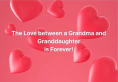 the love between a grandma and her granddaughter is forever valentine's day greeting card