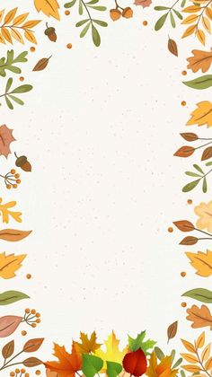 an autumn background with leaves and berries