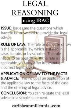 an article about legal reasoning using irac