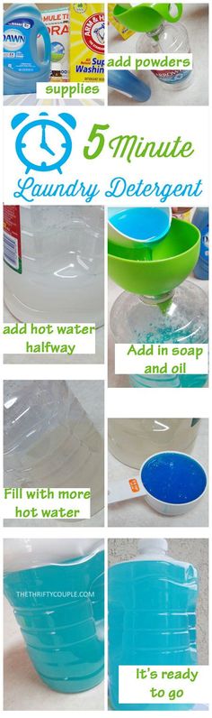 the instructions for how to clean and use plastic containers with water in them, including an empty