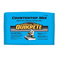 a bag of quikrite countertop mix on a white background