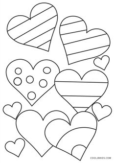 three hearts are arranged in the shape of heart shapes, one is black and white