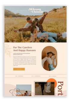 an image of a website design for a photographer