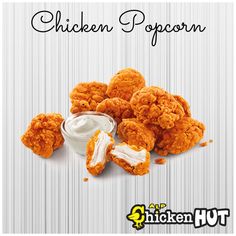 chicken popcorn with ranch dressing on the side