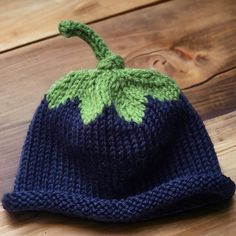 Super cute gifts for a new baby! Newborn Fruit Hats! Newborn Veggie Hats! Great for everyone! Made with super soft and cozy worsted weight yarn in an acrylic blend for easy care. Vegan Friendly! Several Fruit and Veggie Designs! Blueberry, Pumpkin, Strawberry, Eggplant! Newborn size is about 14" in circumference and about 5 1/2" tall.  Baby size fits up to about 1 year. Brim measures approximately 16" in circumference and is about 6 1/2" tall.  All sizes have good stretch for comfort but if you