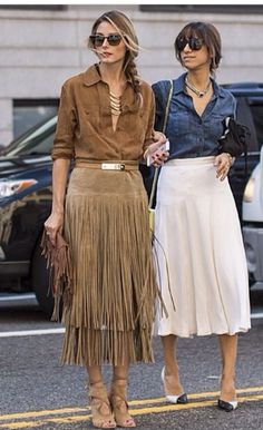 Fringe Skirt Outfit, Looks Country, Fringe Skirt, International Fashion, Looks Style, Skirt Outfits, Look Fashion, Modest Fashion, Classy Outfits