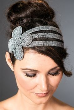 Tweed Headband, Headbands Black, Womens Headband, Flower Headbands, Style Headband, Headband Black