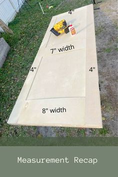 the measurements for a diy garden table