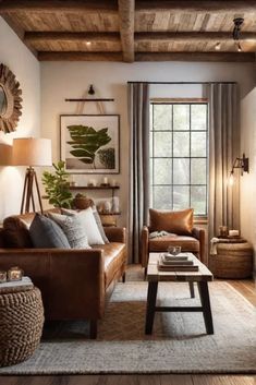 a living room filled with furniture and decor