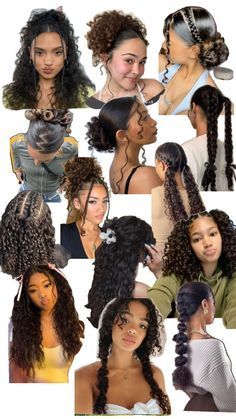 How To Get Long Curly Hair Naturally, 1c Hair Type Hairstyles, How To Get Loose Curls, Natural Curly Hair Care, Quick Curly Hairstyles, Hairstyle Examples, Curly Hair Ideas, How To Braid