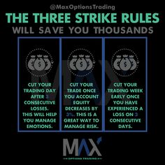 the three strike rules that will save you thousands infographical image by max options trading