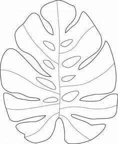 a drawing of a large leaf