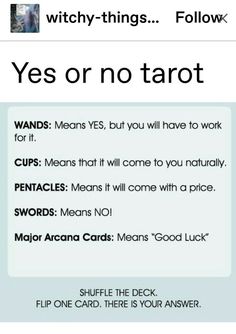 Transmutation Ward, Yes No Tarot, Yes Or No Tarot