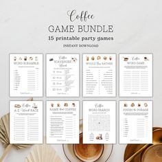 coffee game printable party games