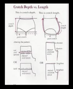 the diagram shows how to draw shorts with pencils and crochet stitching