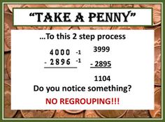 a sign that says take a penny to this 2 step process $ 1, 999