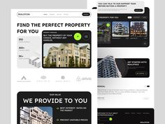 the website design is designed to look like an apartment building, and has multiple different layouts