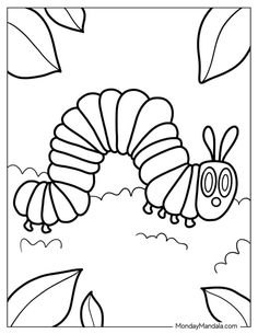 the very hungry caterpillar coloring page