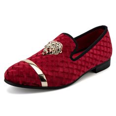 PRICES MAY VARY. [Classic style]These men's red velvet loafers with Gold Buckle make the shoes look more fashionable. [SUPER COMFORTABLE] Men's loafers feature a comfortable rubber sole that is non-slip and wear-resistant. Comfortable loafers for everyday wear. [DURABLE MATERIAL] The outer material of men's red loafers is velvet , velvet loafers is elastic and lightweight, and can be dry cleaned with a soft brush. [Brand History] MEIJIANA has been established for 3 years, dedicated to designing Casual Loafers For Men, Mens Loafers Casual, Red Loafers, Comfortable Loafers, Velvet Loafers, Men's Loafers, Tassel Loafers, Casual Loafers, Stylish Dresses