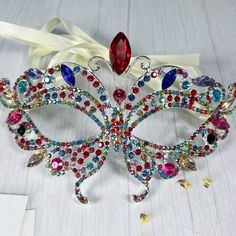 Durable Quality: This Crystal Masquerade Mask Is Made Of High-Quality Alloy And Rhinestone Diamond. They Are Manual Workmanship, Very Comfortable To Wear. Elegant Design: The Masquerade Mask Is Encrusted Shinny Diamond Rhinestone And Crystal. The Intricate And Delicate Are Very Glamorous, Elegant And Luxury. Princess Style: You Will Be The Center Of Attraction At Party When You Wear The Princess Style Fancy Mask. Various Occasion: The Masks Are Perfect For Masquerade Party, Festivals, Carnival T Lgbtq Parade, Fancy Mask, Couples Masquerade Masks, Butterfly Rainbow, Carnival Themed Party, Masquerade Masks, Silver Eye, Masks Masquerade, Masquerade Party