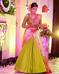 Cancan Saree Drape, Cancan Saree, Saree Drape, Indian Bridal Sarees, Saree Draping Styles, Pattu Saree Blouse Designs