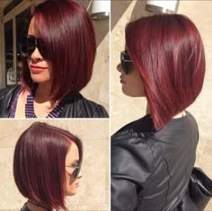 Halloween Hairstyle, Kort Bob, Inverted Bob Haircuts, Messy Bob Hairstyles, Hair Color Burgundy, Dark Red Hair, Cosplay Hair, Burgundy Hair