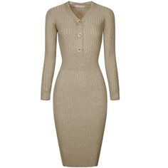 This dress can be a perfect addition to almost any outfit from formal to daily wear, great for work, meetings, offices, businesses, work, parties, cocktails, weddings, casual, daily dressing, etc. Pair with a delicate necklace and heels for a chic office look. Comfortable and classic, this knitted dress is perfect on its own or as a layer under a blazer or jacket. Meeting Office, Work Parties, Work Meetings, Office Look, Chic Office, Midi Sheath Dress, Khaki Dress, Knitted Dress, Womens Basic