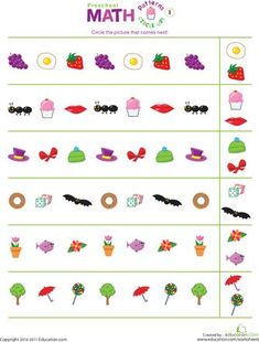 a worksheet with numbers and symbols for children to learn how to count them