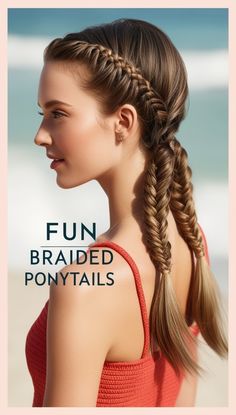 Loose Boho Fishtail Braid 🌊 Boho Fishtail Braid, Braided Ponytails, Adorable Style, Fishtail Braid