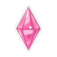 a pink diamond sticker on a white background