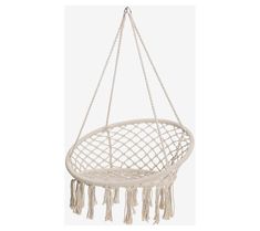 Transform any space into a cozy retreat with the Castaway Living cotton macrame swing, featuring an exquisite handwoven fringe design for a touch of elegance and comfort. Perfect for hanging on porches, balconies, or even indoors, this hammock chair invites you to relax in style and enjoy the art of lounging. From Castaway Living. Macrame Swing, Beach Bedroom, Hammock Chair, Relaxed Style, Hammock, Macrame, Hand Weaving, Outdoor Furniture, Design