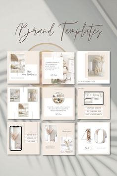 the brand templates are designed to be used in many different styles and colors, including beige