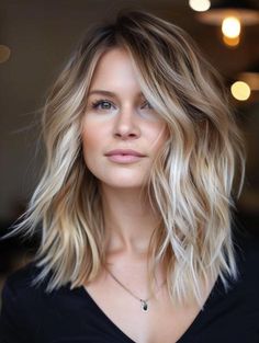 Best Haircuts for Fine Hair in 2024: Top Trends and Styles Balayage Hair Fine Hair, Shoulder Length Hairstyles Blonde, Medium Hairstyle Women Blonde, Fall Hair 2024 Blonde, Style For Thinning Hair For Women, Trending 2024 Haircuts, Best Haircuts 2024 Women, Fine Blonde Haircut, 2024 Hair Trends For Women Fine Hair