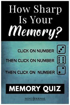 a black and blue poster with the words how sharp is your memory? on it