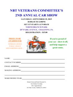 a flyer for the 2nd annual car show