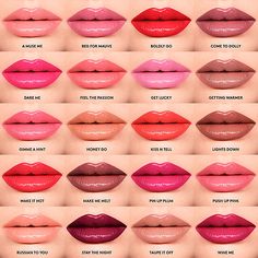 Va-Va-PLUMP™ Shiny Liquid Lipstick - Buxom | Sephora Winter Lip Color, Liquid Lipstick Swatches, Matte Lipgloss, Vampy Lips, Lipstick Liquid, Lip Shades, Lipstick For Fair Skin, Long Hair Tips, Lip Gloss Colors